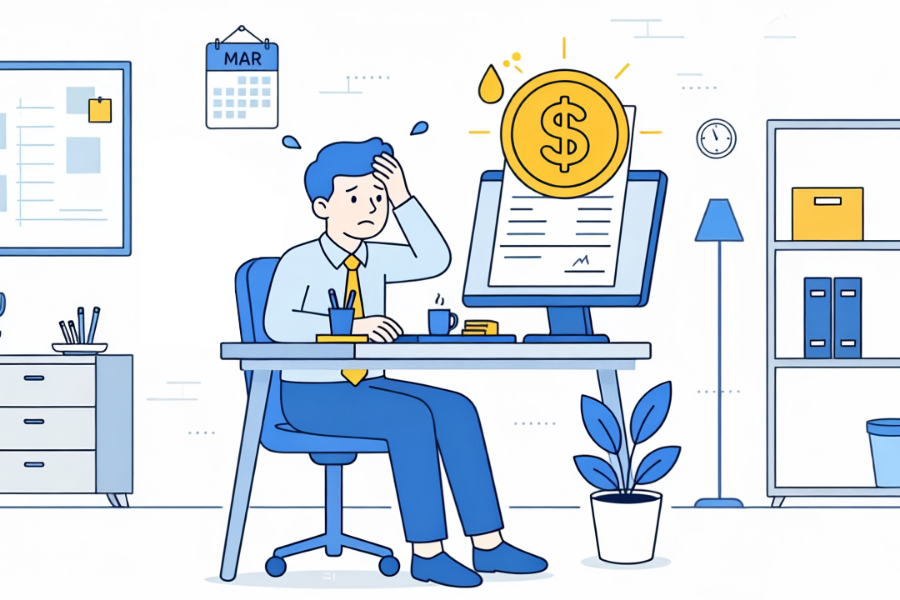 Business owner calculating business start-up costs and planning a start-up budget.